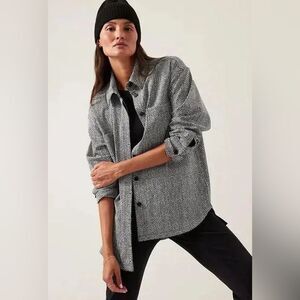 Athleta Textured Shirt Jacket Size XL